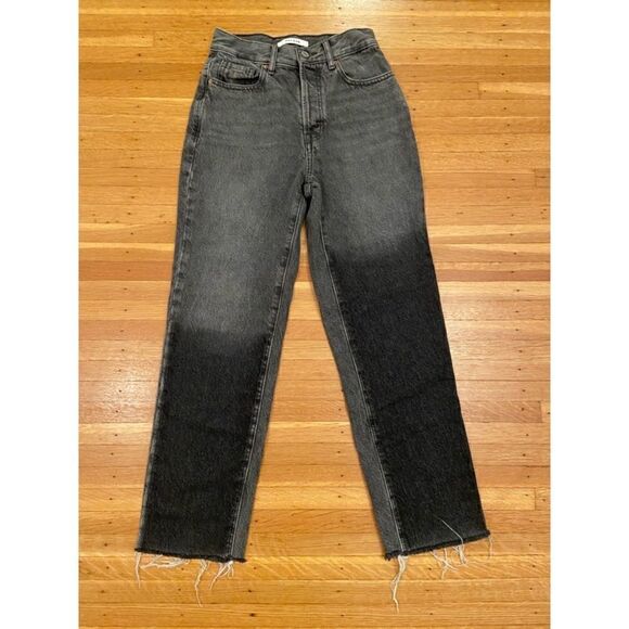 Pacsun Two Tone black High Rise Straight Jeans - Picture 1 of 7